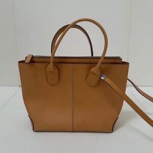 Tan Leather Tote Bag